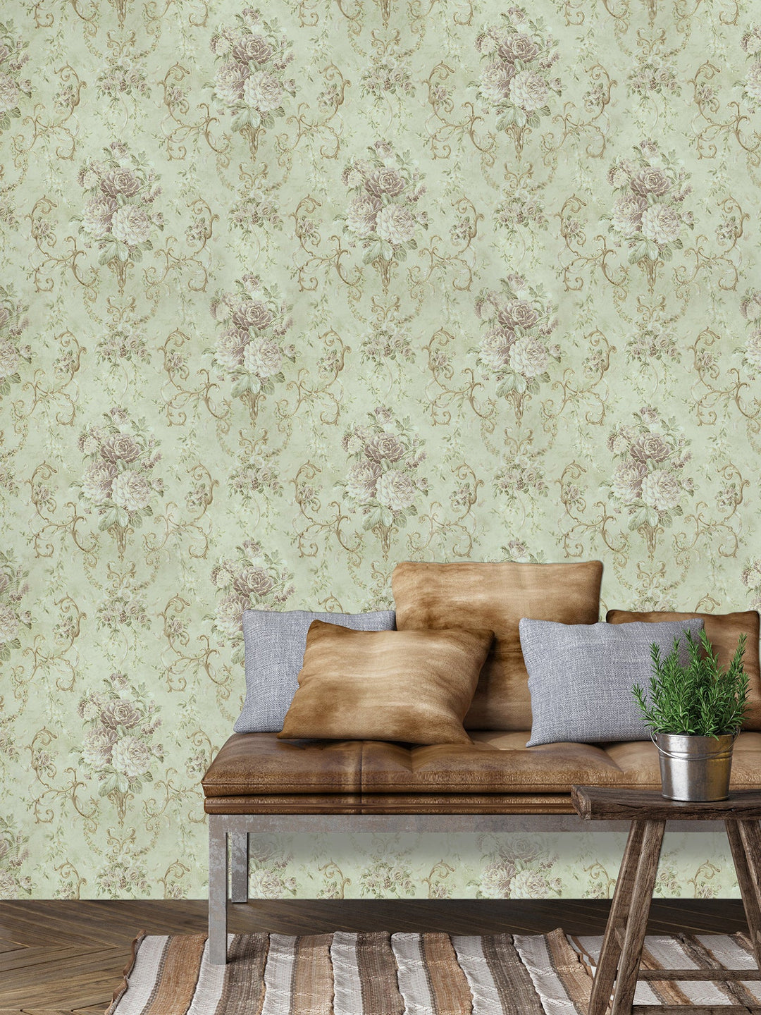 Queen Anne A Silk Thread Pattern Wallpaper Sk6750