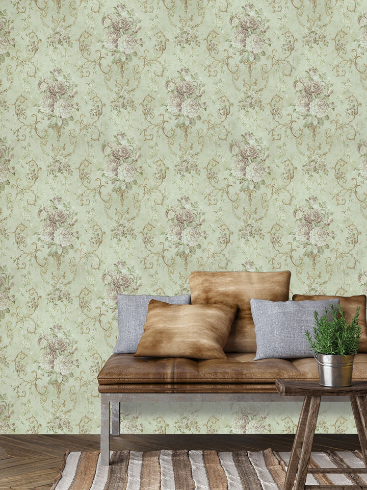 Queen Anne A Silk Thread Pattern Wallpaper Sk6750