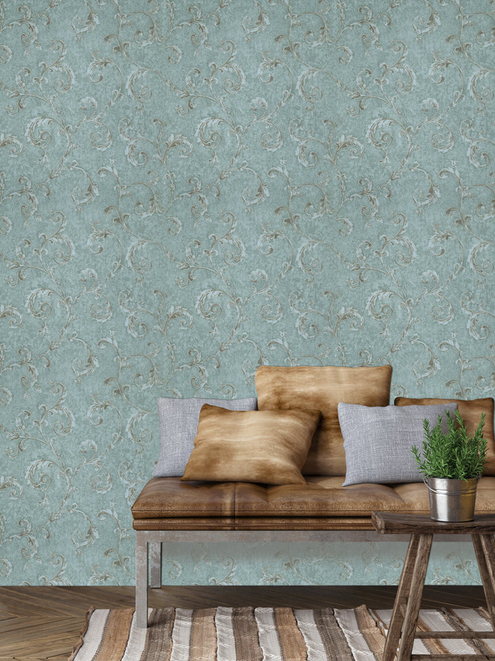 Queen Anne A Pistachio Blend Wallpaper Sk6783