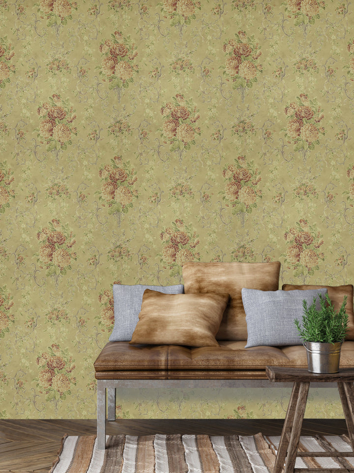 Queen Anne A Soft Wheat Wallpaper Sk6786