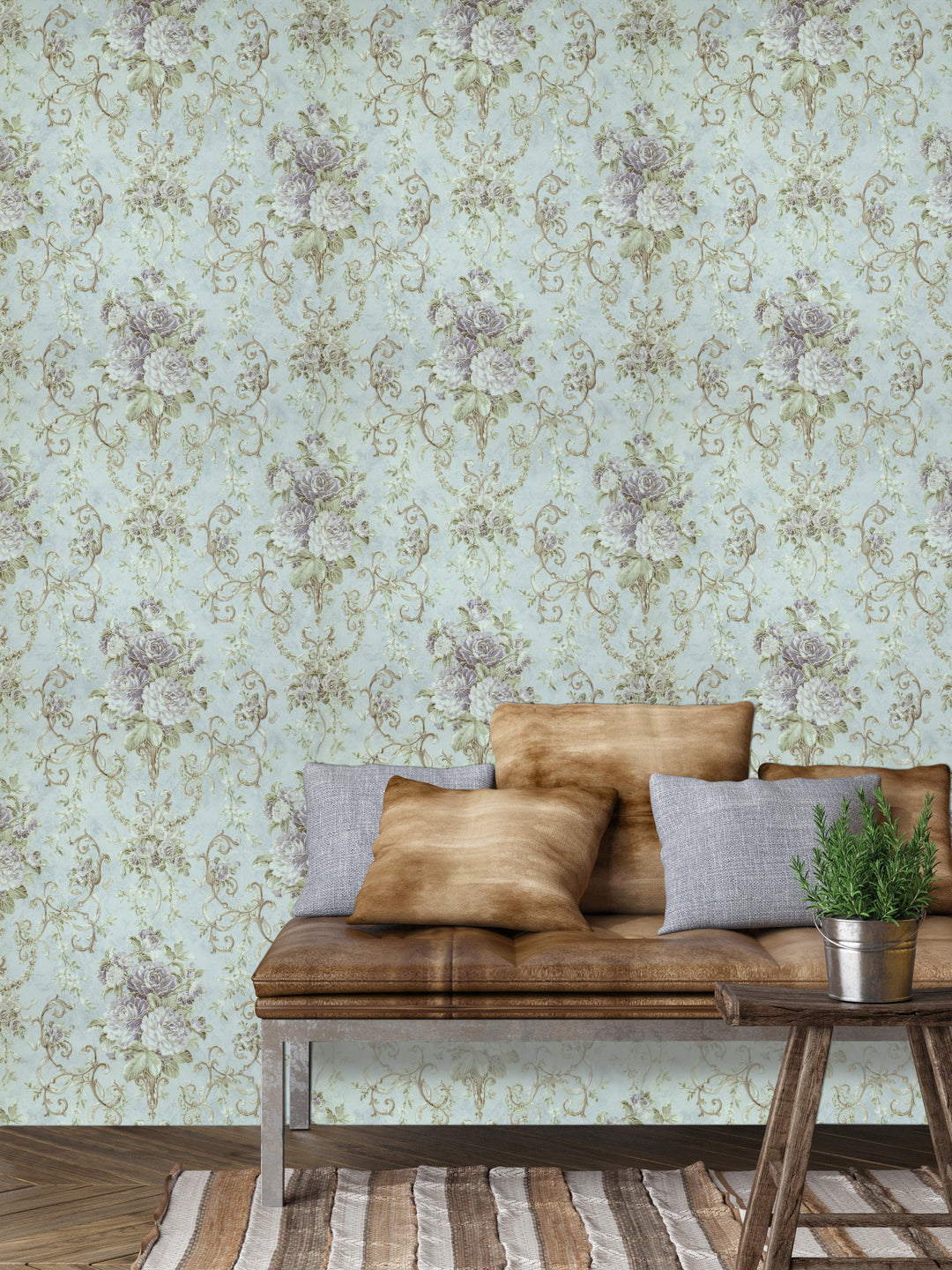 Queen Anne A Gold Sheen Wallpaper Sk6788