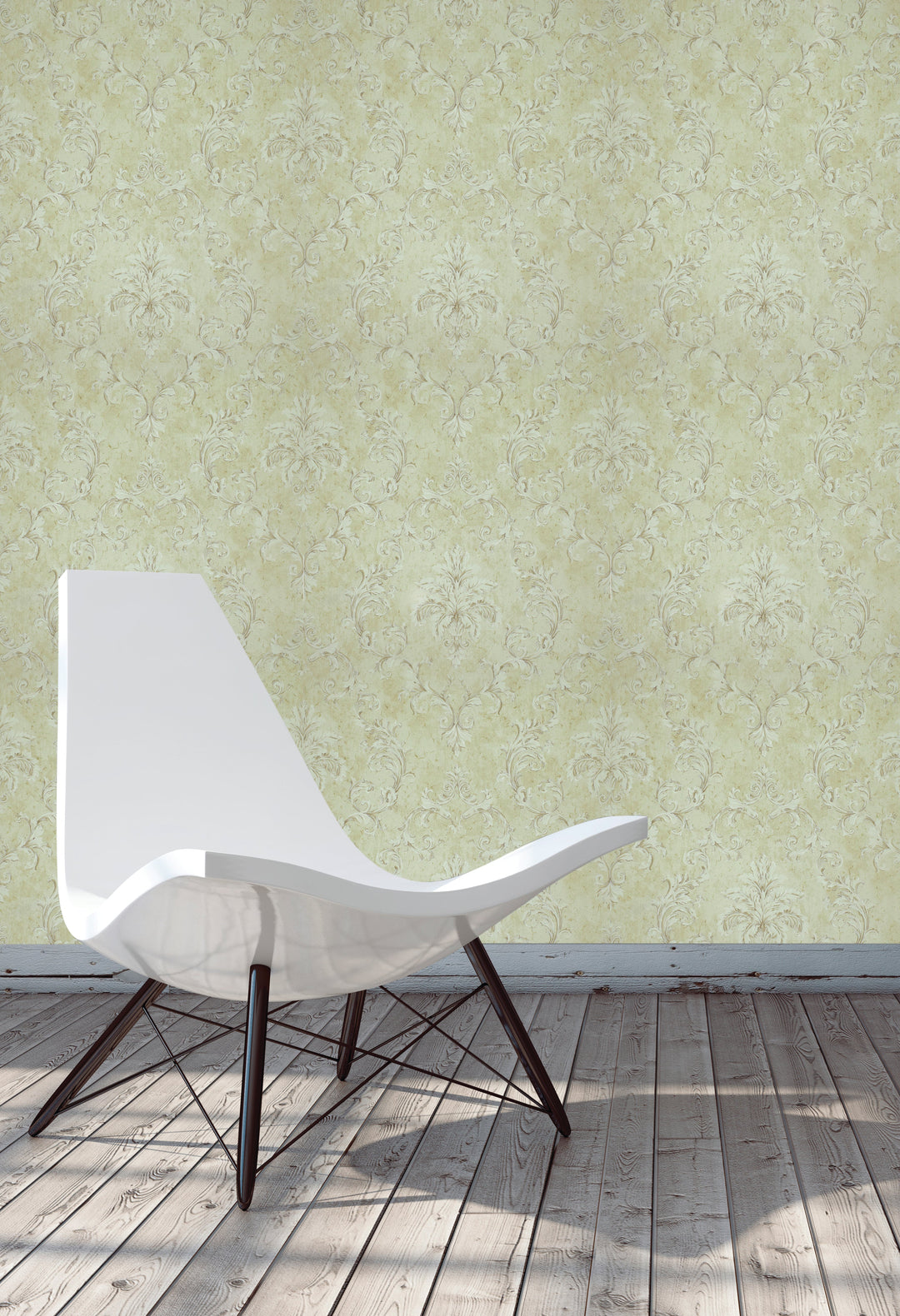 Queen Anne A Buffed Gold Pattern Wallpaper Sk6791