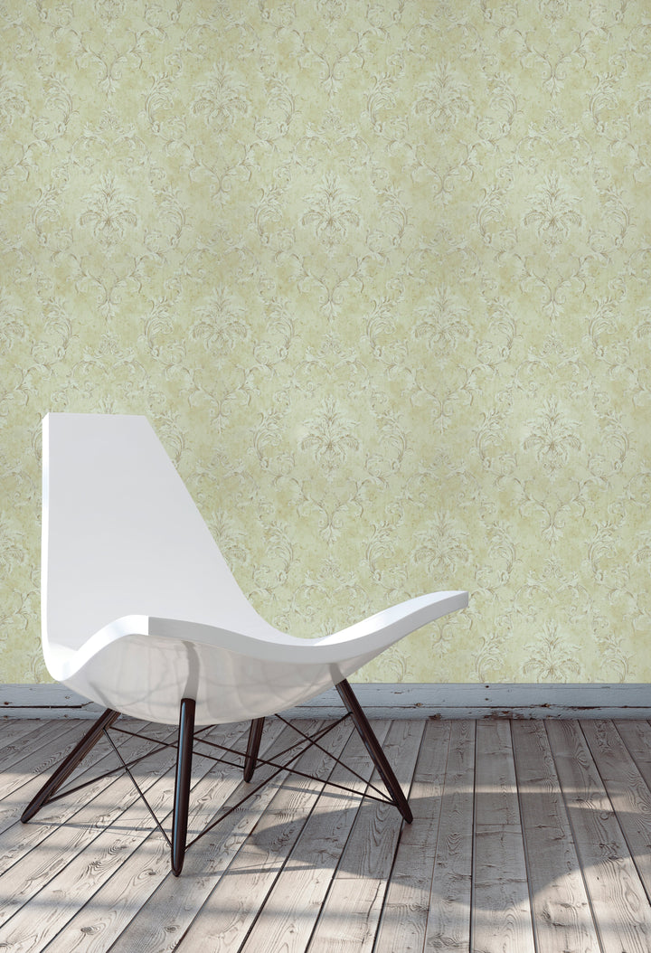 Queen Anne A Buffed Gold Pattern Wallpaper Sk6791