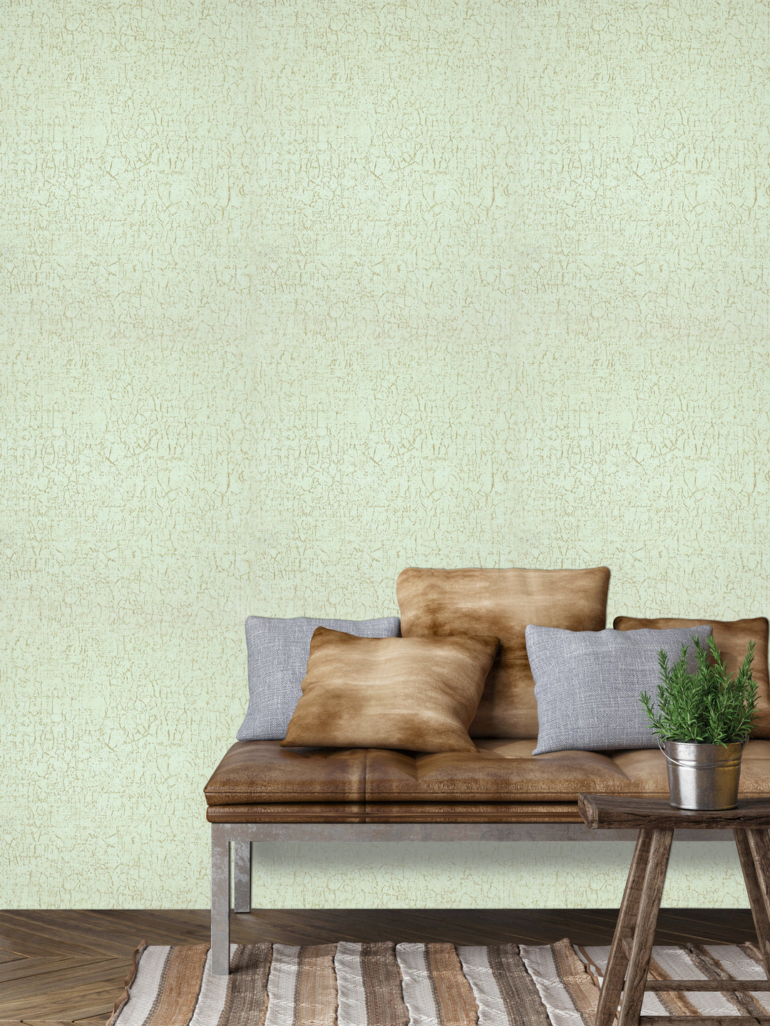Queen Anne A Ivory Marbled Wallpaper Sk7831