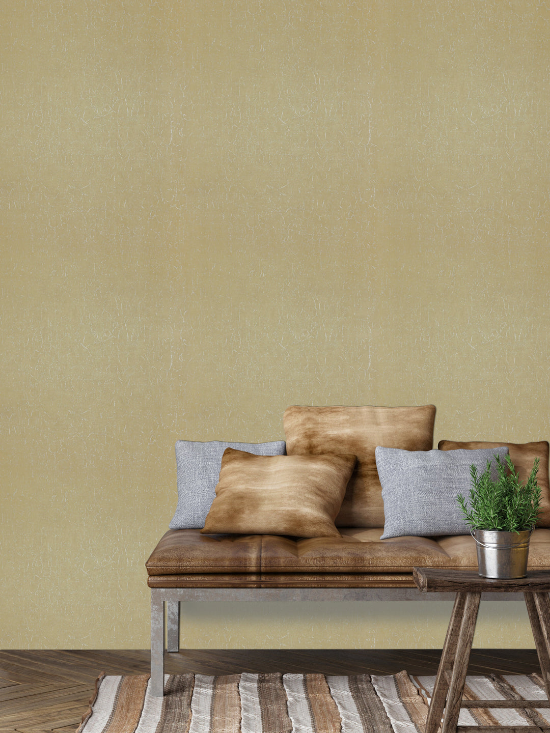 Queen Anne A Woven Gold Wallpaper Sk7847
