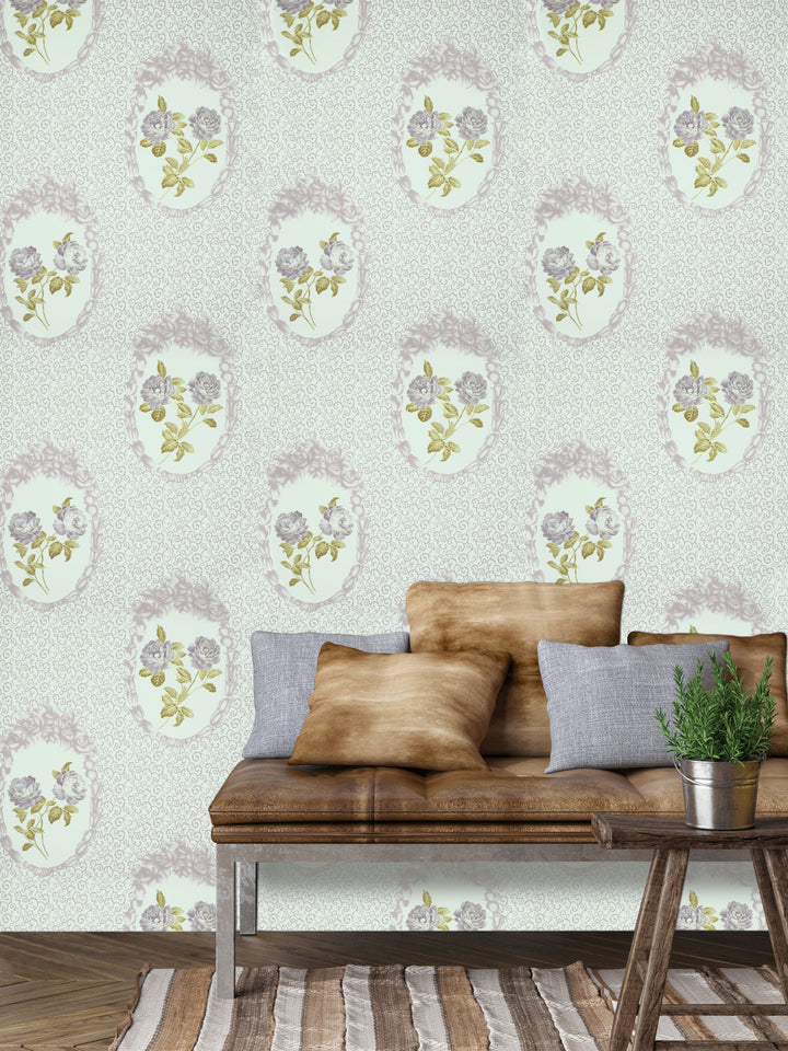 Queen Anne A Misty Rose Pattern Wallpaper Sk8040