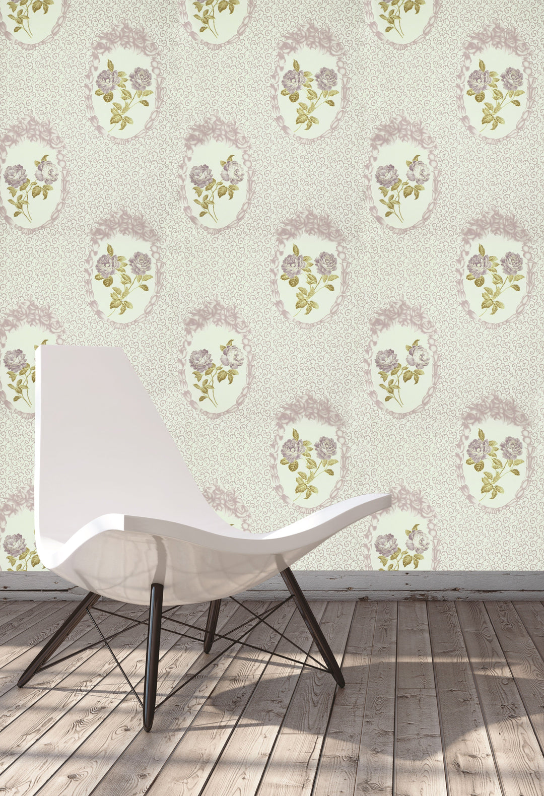 Queen Anne A Misty Rose Pattern Wallpaper Sk8040