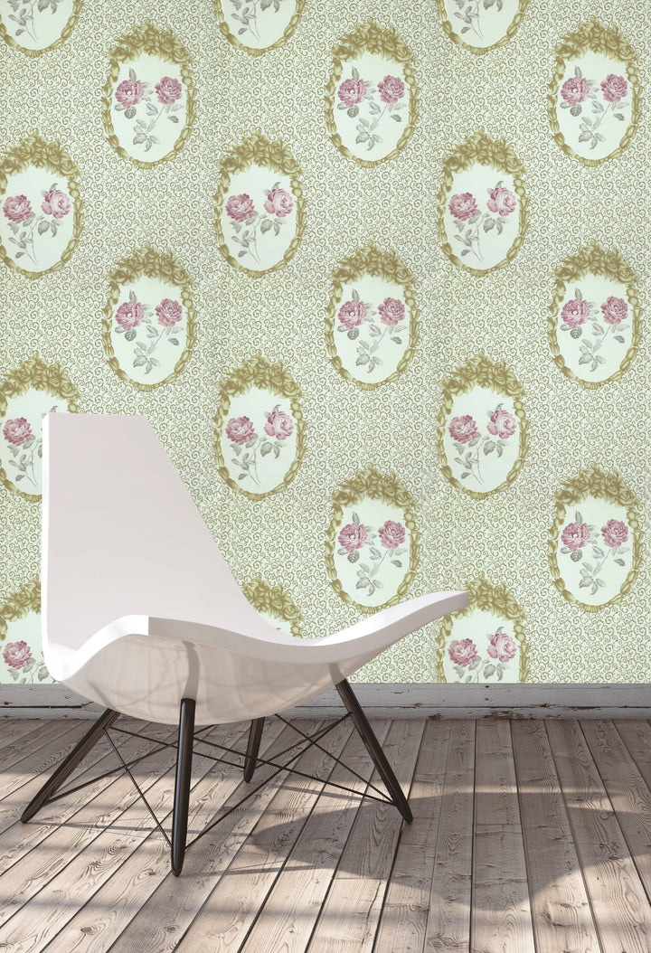 Queen Anne A Garden Blush Wallpaper Sk8052
