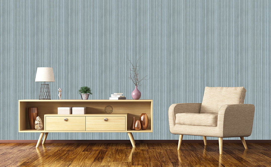 Sky Blue Stripe Wallpaper