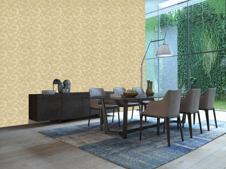 Chrome Damask Wallpaper