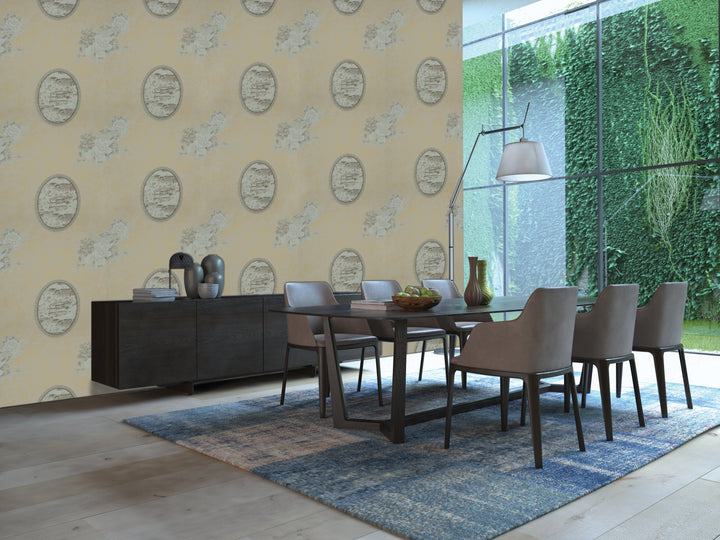 Queen Anne B Beige Heritage Wallpaper Sk2823