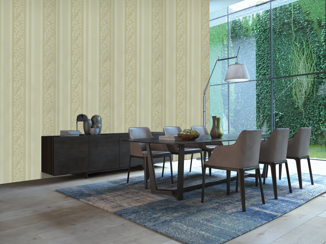 Queen Anne B Blue Stripe Wallpaper Sk8212