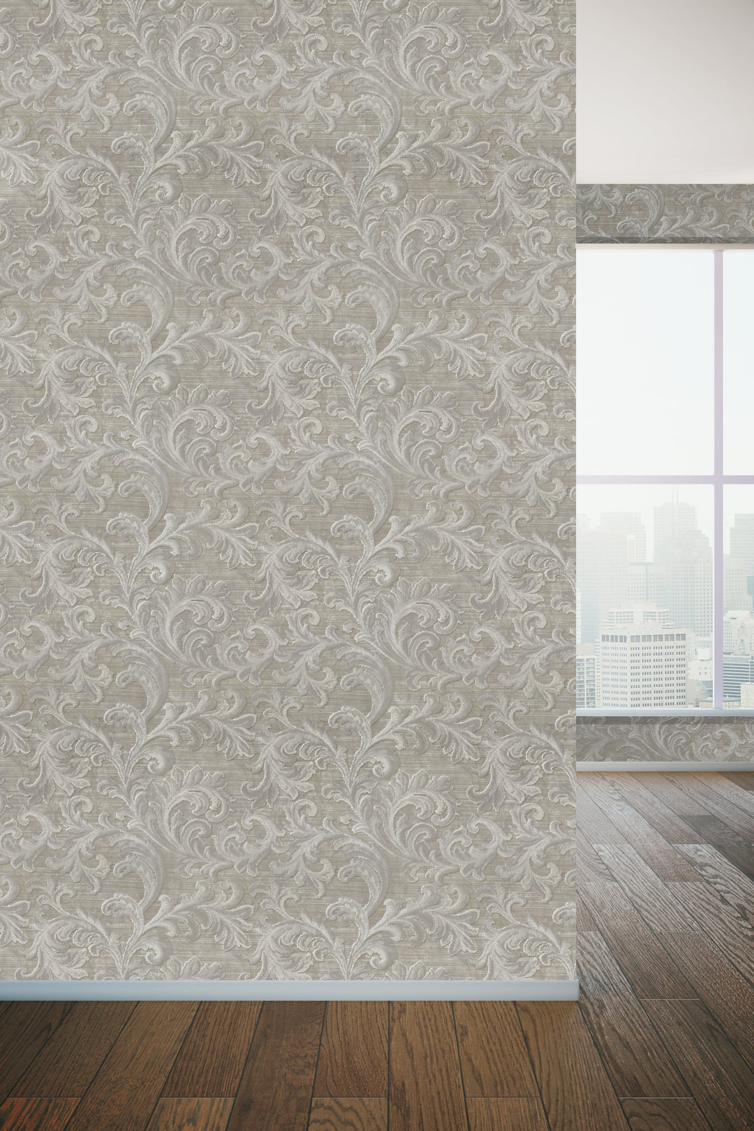 Queen Elizabeth Beige Damask Wallpaper 35402