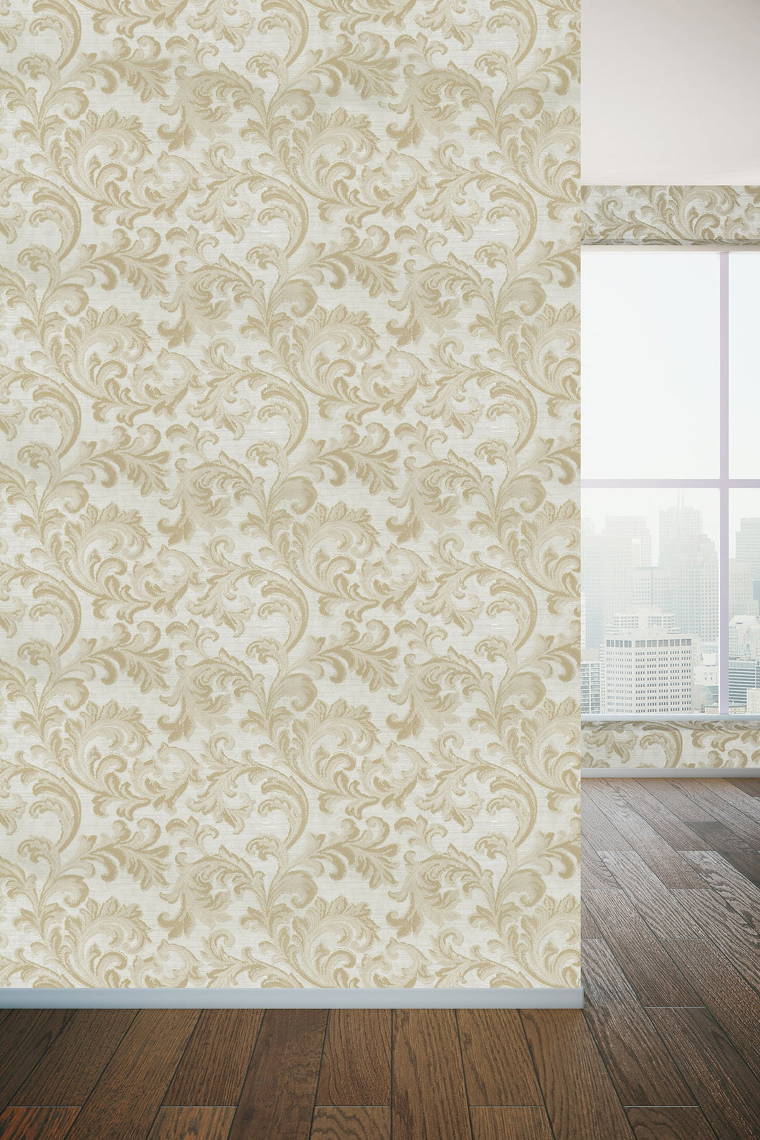 Queen Elizabeth Cream Damask Wallpaper 35411