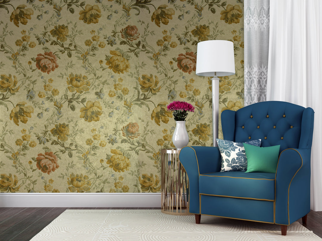 Queen Victoria 29 Beige Rose Wallpaper Sk100-29141