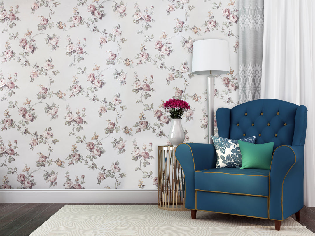 Queen Victoria 29 Blush Floral Wallpaper Sk104-42971