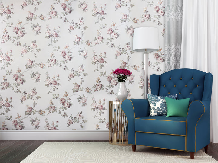 Queen Victoria 29 Blush Floral Wallpaper Sk104-42971