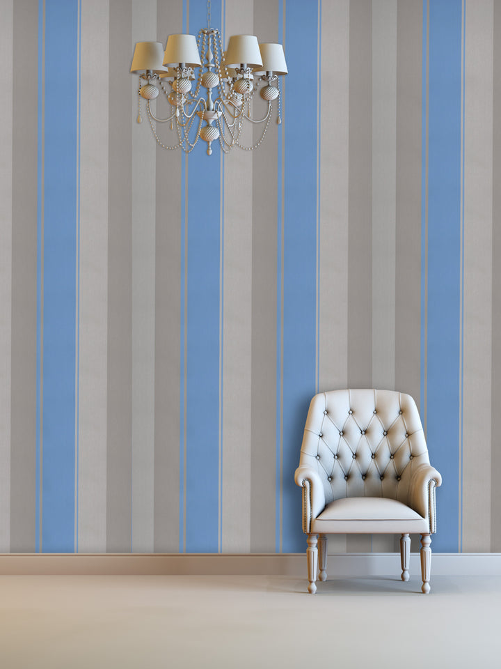Queen Victoria Xu Skyline Stripes Wallpaper Sku41-042