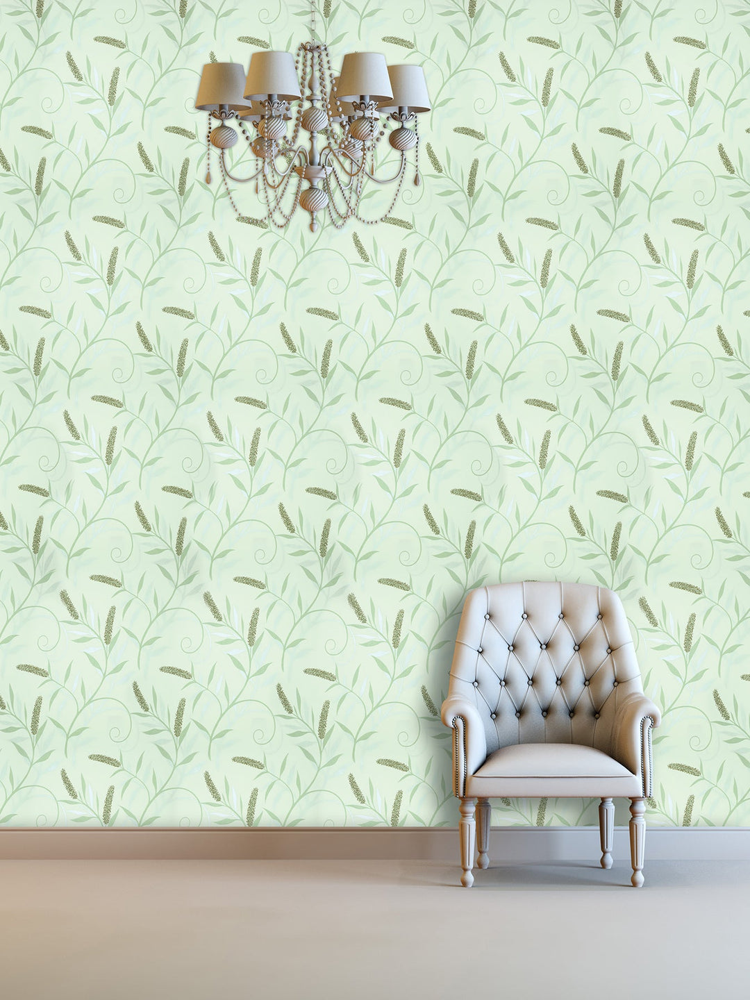 Queen Victoria Xu Mint Leaf Wallpaper Sku41-108