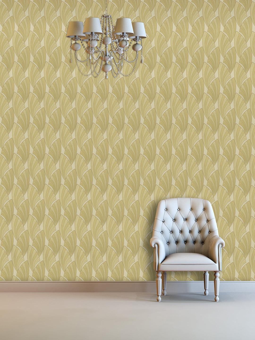 Queen Victoria Xu Golden Shell Wallpaper Sku41-961