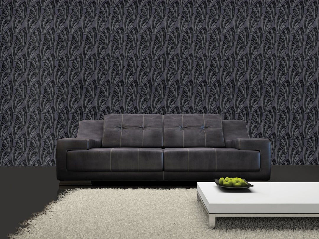 Queen Victoria Xu Black Wave Wallpaper Sku41-963