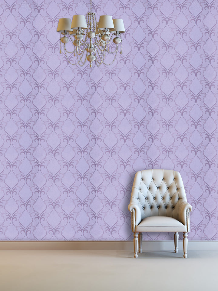 Queen Victoria Xu Lavender Diamond Quilt Wallpaper Sku42-294