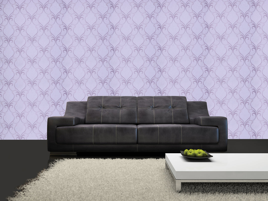 Queen Victoria Xu Lavender Diamond Quilt Wallpaper Sku42-294
