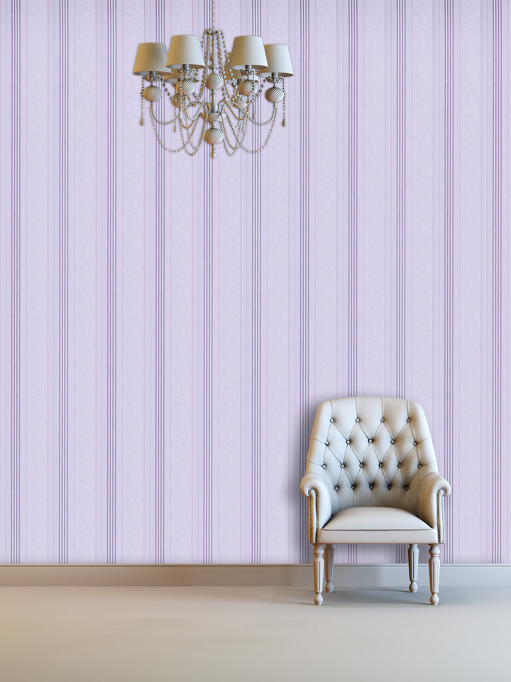 Queen Victoria Xu Lilac Column Wallpaper Sku42-299