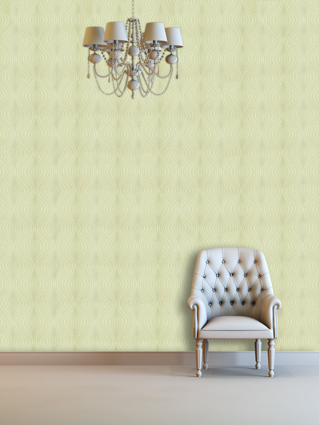 Queen Victoria Xu Pale Pistachio Lines Wallpaper Sku42-507