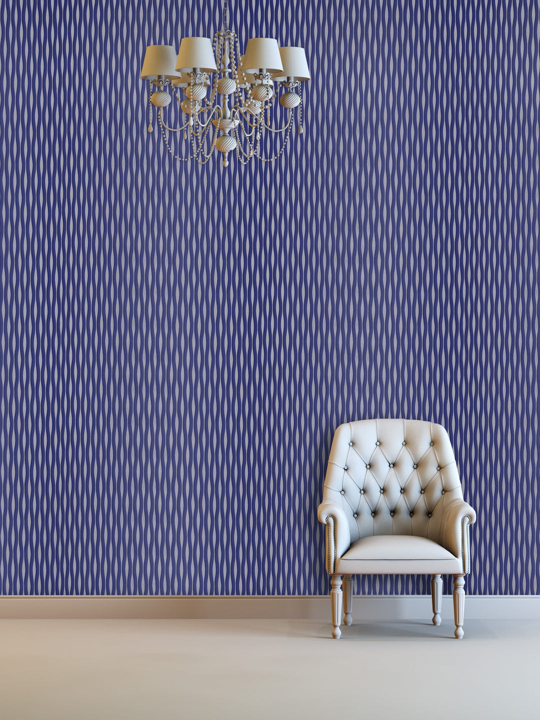 Queen Victoria Xu Indigo Net Wallpaper Sku42-858