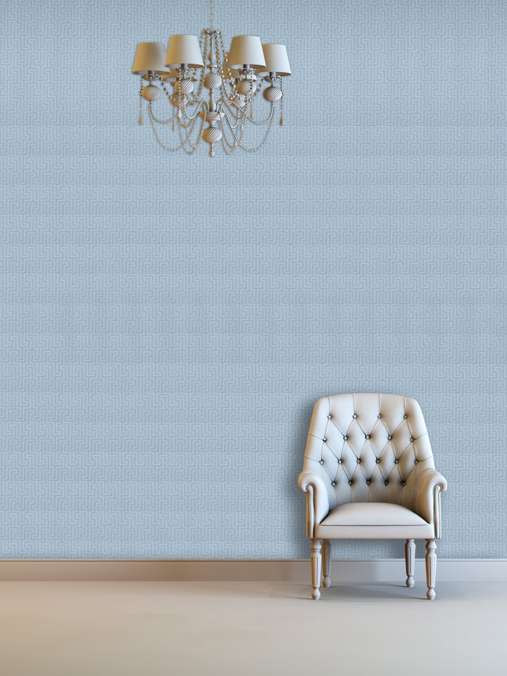Queen Victoria Xu Powder Blue Mist Wallpaper Sku42-871