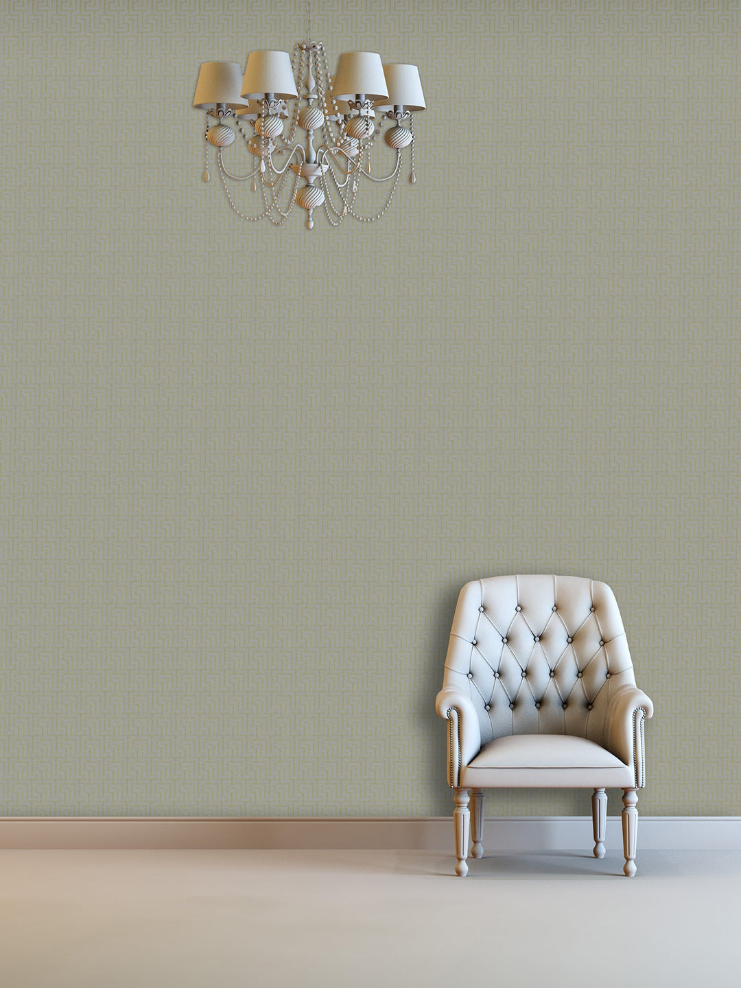 Queen Victoria Xu Foggy Beige Wallpaper Sku42-873