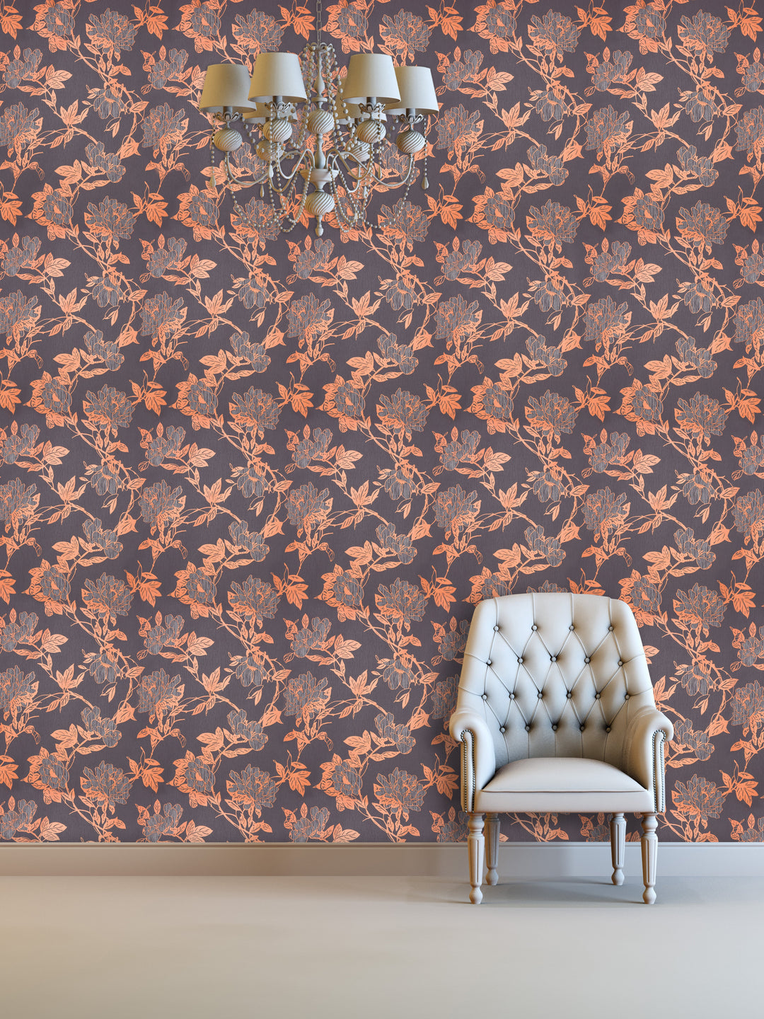 Queen Victoria Xu Burnt Copper Crumble Wallpaper Sku42-879