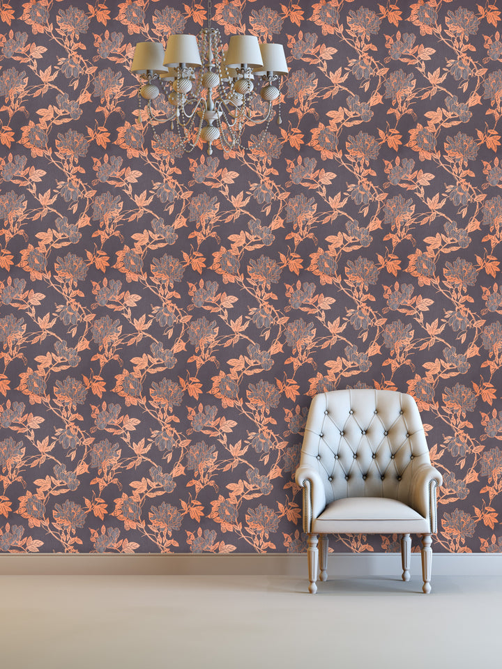 Queen Victoria Xu Burnt Copper Crumble Wallpaper Sku42-879