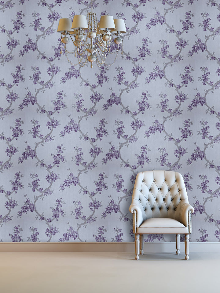Queen Victoria Xu Lavender Bloom Wallpaper Sku43-126