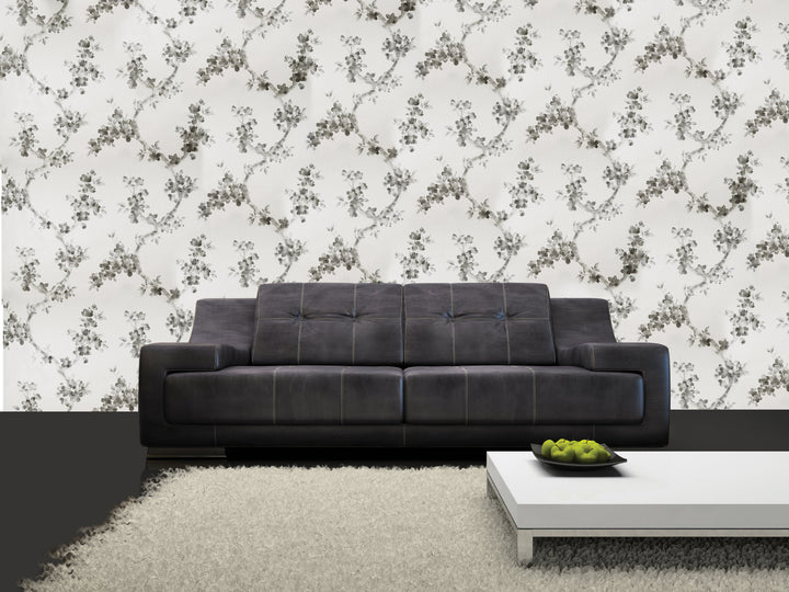 Queen Victoria Xu Floral Dust Grey Wallpaper Sku43-128
