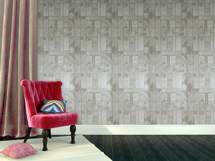 River Thames 33 Beige Mosaic Wallpaper Sk69-5414
