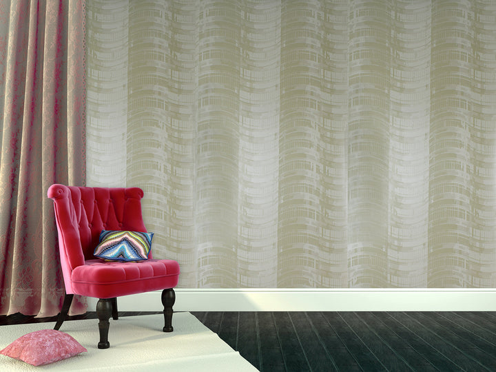 River Thames 33 Off White Grid Wallpaper Sk69-5452