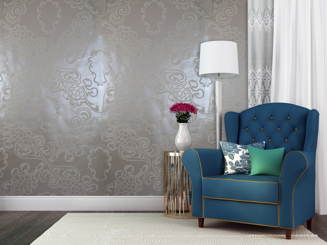River Thames 8 Silver Fade Wallpaper Sk69-5121