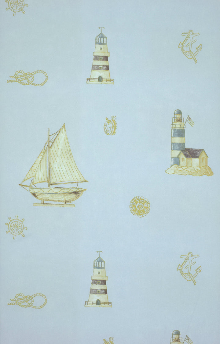 Newport B Blue Sailing Wallpaper Sk0037