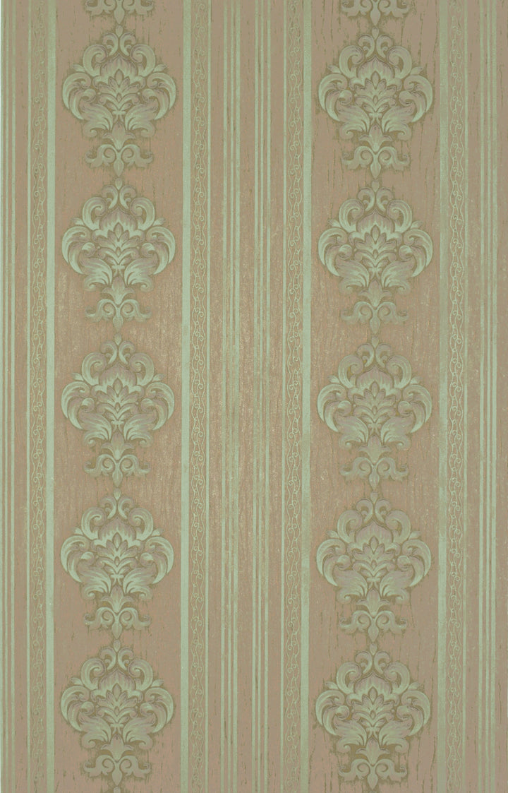 King Alfred B Olive Stripe Wallpaper Sk0233-14
