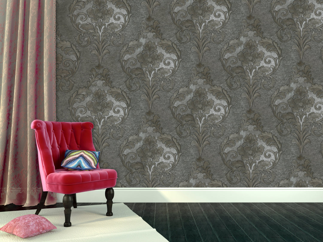 Queen Victoria 29 Graphite Patina Wallpaper Sk100-20411
