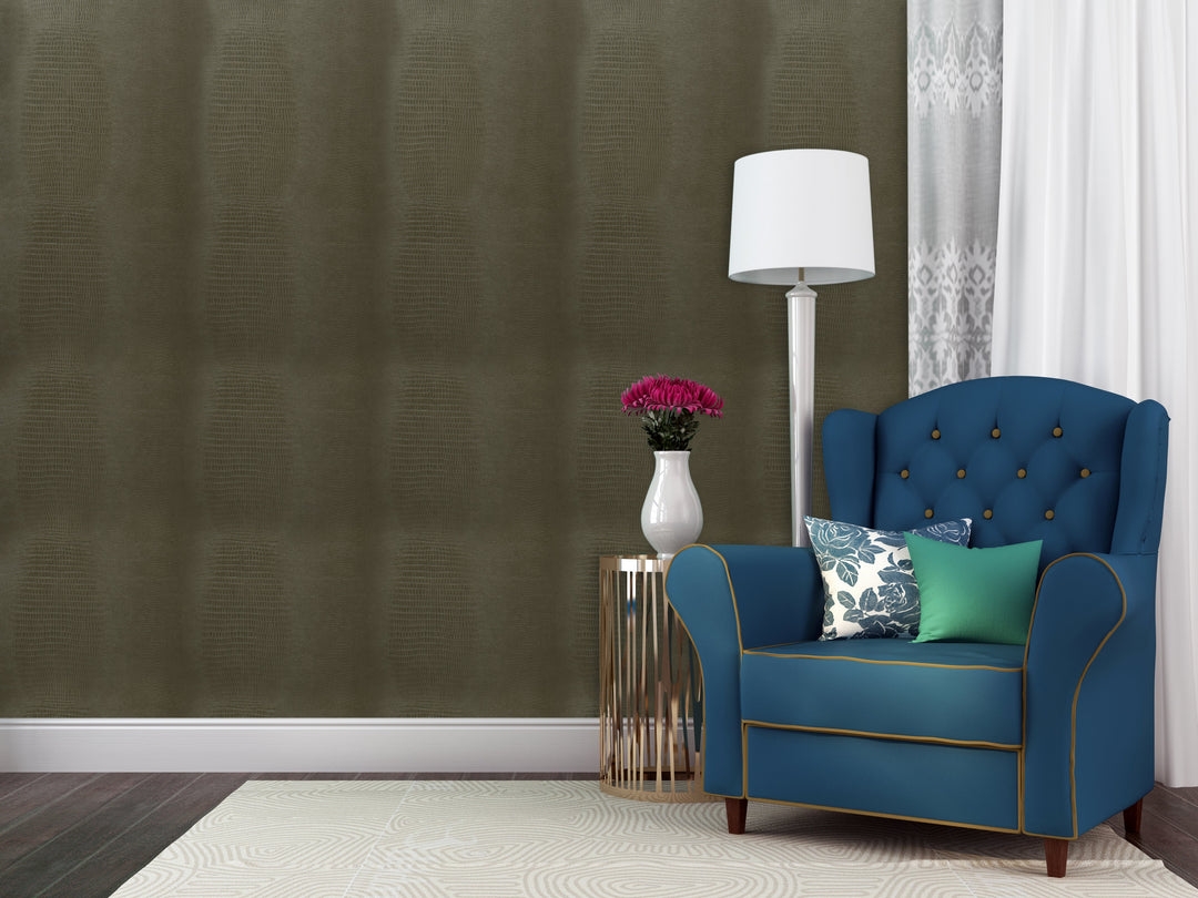Buckingham Palace 27 Charcoal Velvet Wallpaper Sk100-20461