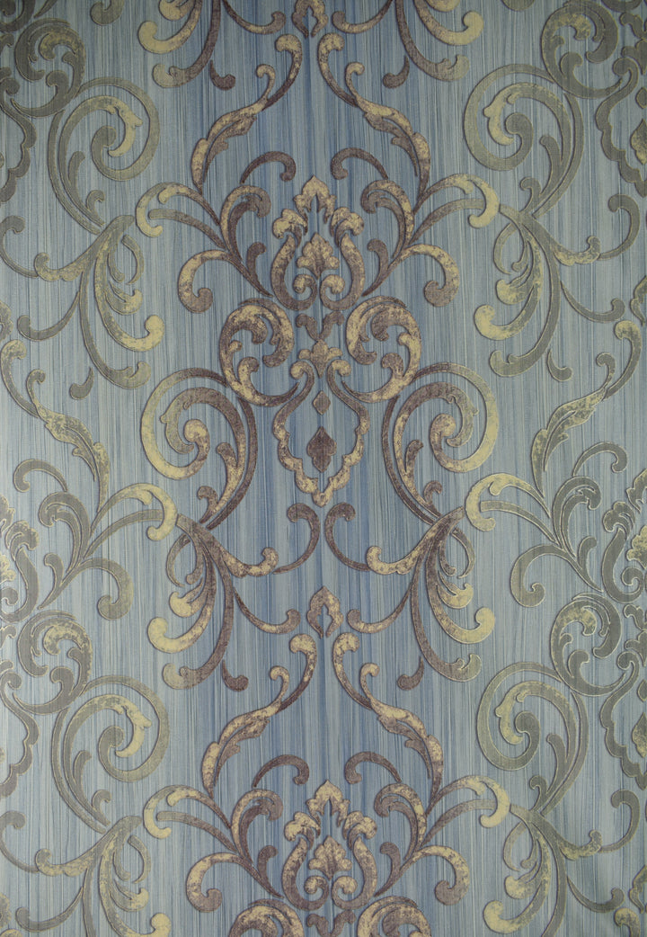 Hyde Park 29 Vintage Blue Tapestry Wallpaper Sk100-20711