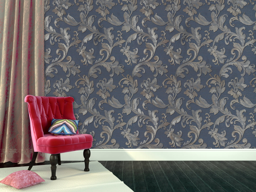 Queen Victoria 29 Indigo Mist Wallpaper Sk100-28579