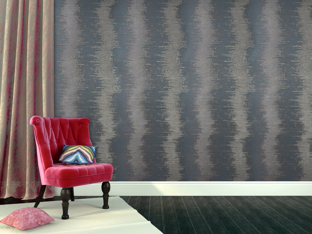 Queen Victoria 29 Navy Waves Wallpaper Sk100-28589