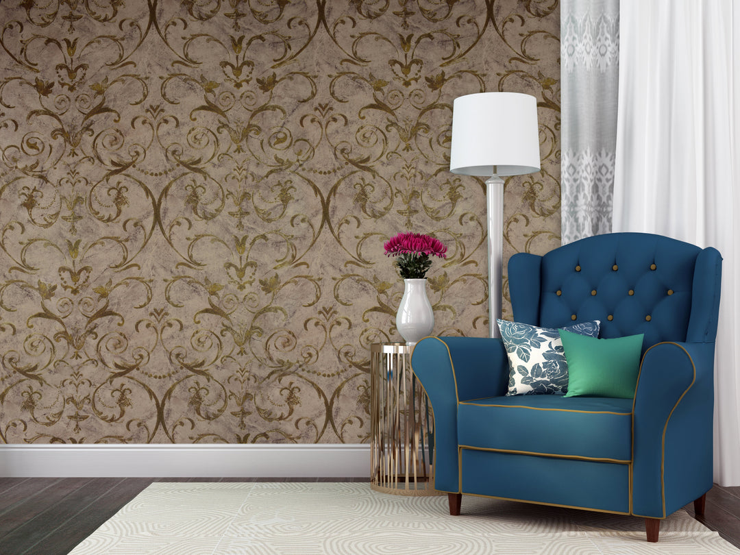 Hyde Park 29 Earth Linen Wallpaper Sk100-29116