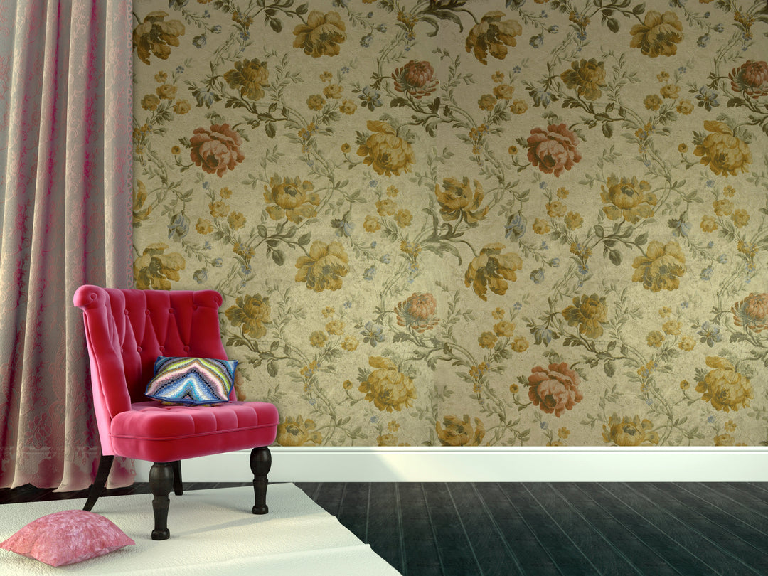Queen Victoria 29 Beige Rose Wallpaper Sk100-29141