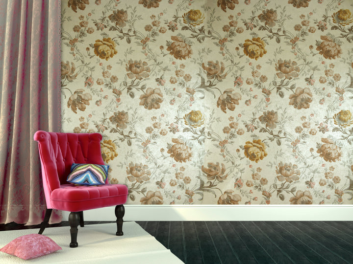 Queen Victoria 29 Ivory Rose Wallpaper Sk100-29142