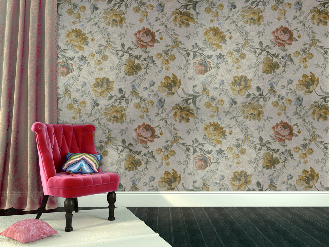 Queen Victoria 29 Cream Rose Wallpaper Sk100-29143